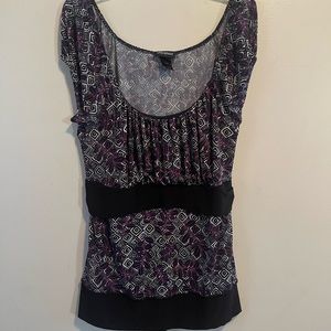 Lane Bryant Top 14/16 Baby Doll Style Cap Sleeves